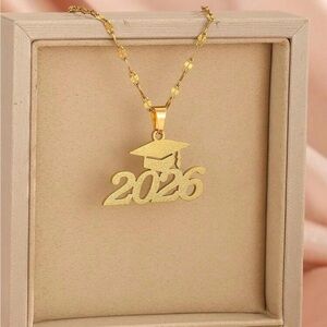 Gold Graduation Pendant Necklace 2026